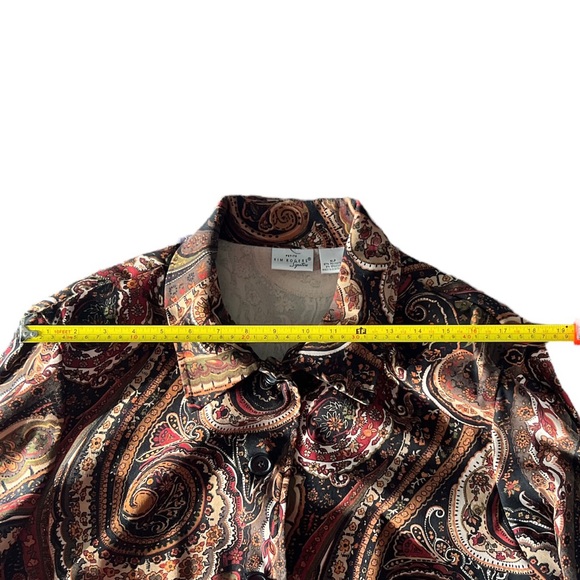 Kim Rogers Signature Petite 70’s Style Collared Button up Shirt Size XLP - Picture 10 of 12